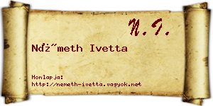 Németh Ivetta névjegykártya
